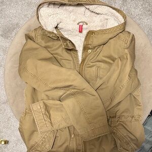 Woman’s Tan Hooded Jacket